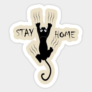 stay-home-quarantine-cat Sticker